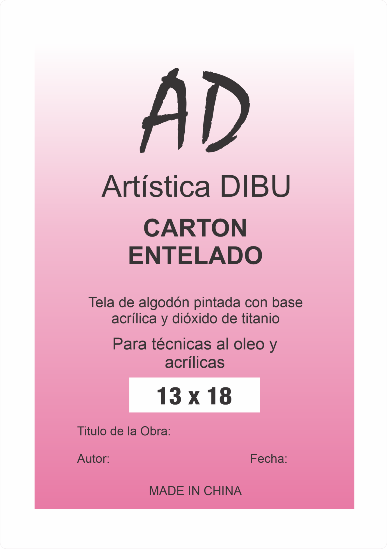 CARTONES ENTELADOS - 13 X 18 CM
