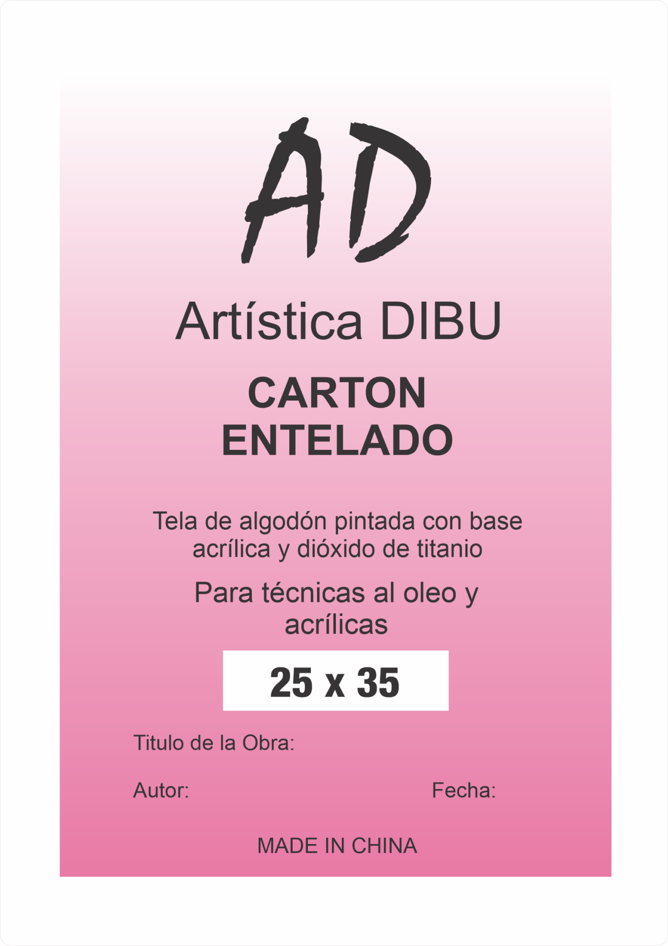 CARTONES ENTELADOS - 25 X 35 CM