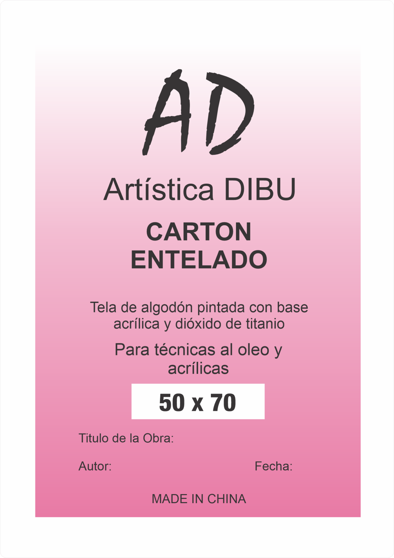 CARTONES ENTELADOS - 50 X 70 CM