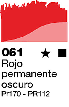 COLORES AL OLEO - ROJO PERMANENTE OSCURO, 22 ML