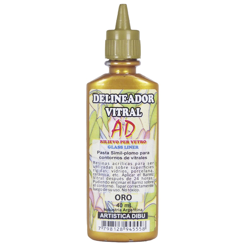 DELINEADOR VITRAL - ORO, 40 ML